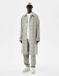 Karierter Trenchcoat